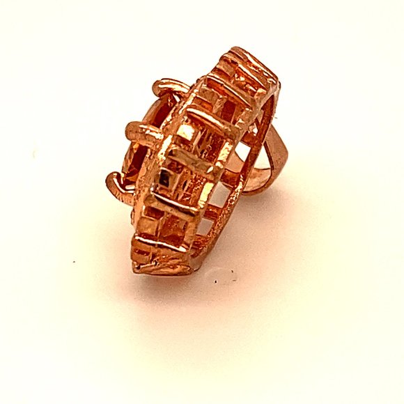 Hessonite 1.15ct Rose Gold Finish Silver Pendant - Picture 5 of 6